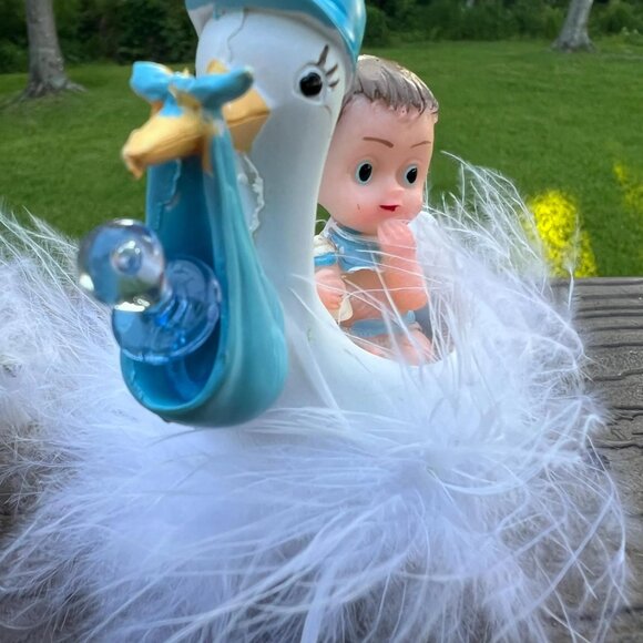 Gender Reveal Stork Boy & Girl Favor or Cake Topper Keepsakes - Picture 3 of 7